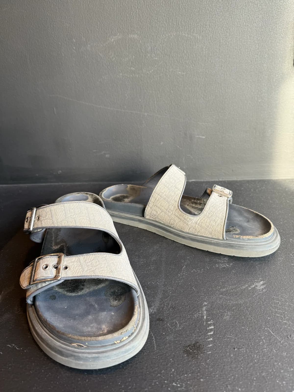 Dior Sandal before restoration at Save Our Shoes Dubai
